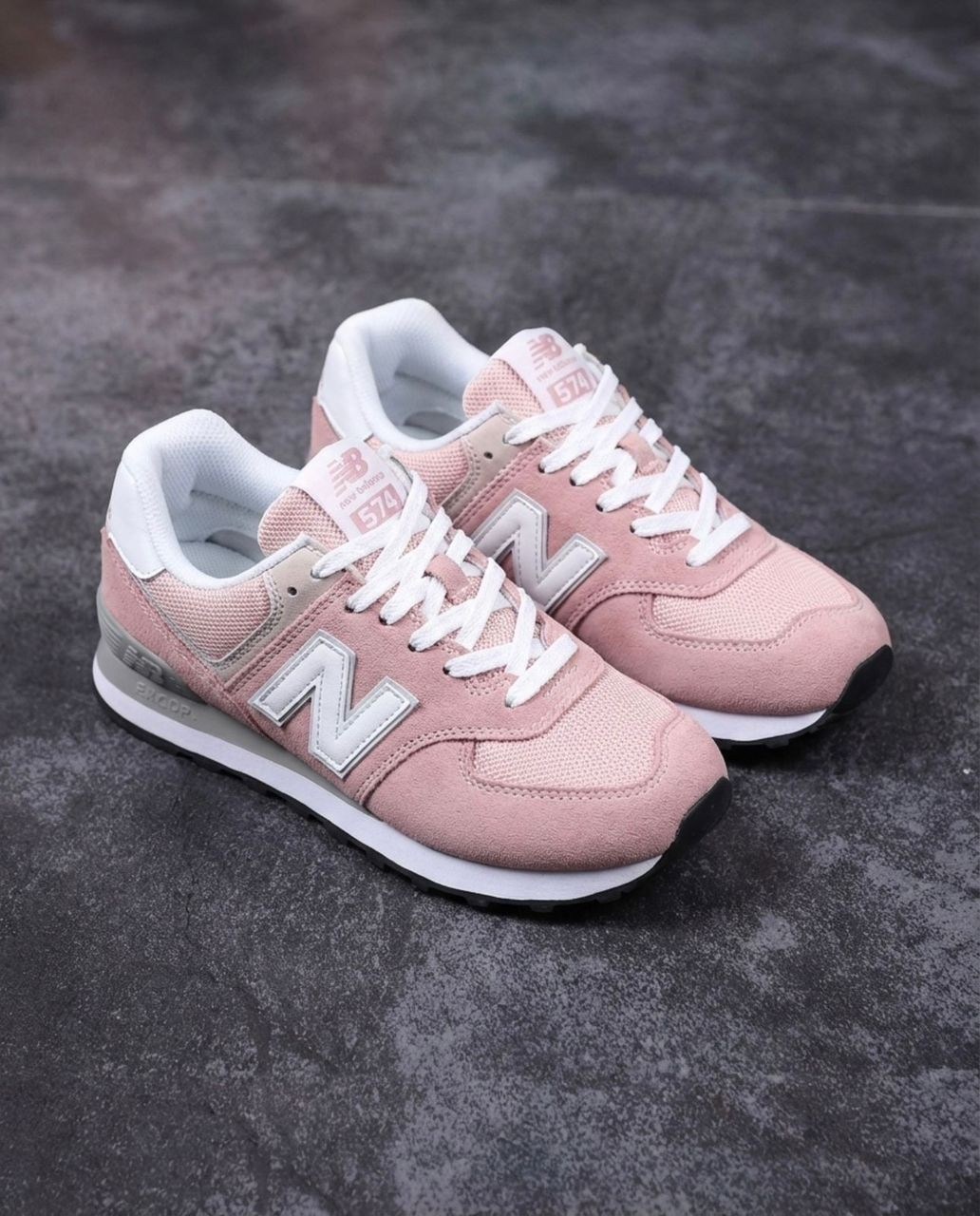 кроссовки new balance 574,new balance 574 серые со светло-розовым,кроссовки,кроссовки женские new balance,нью бэланс 574 серые