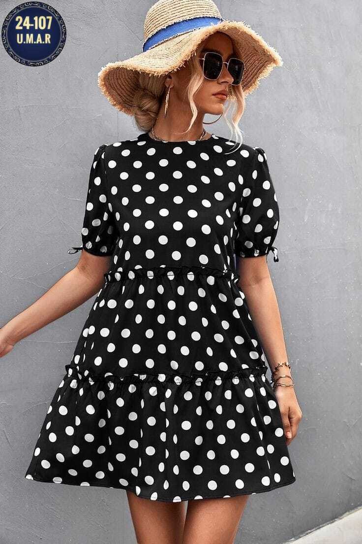 шифоновое платье в горошек,платье женское в горошек,платья в горошек,платье летнее женское,платье в горошек летнее