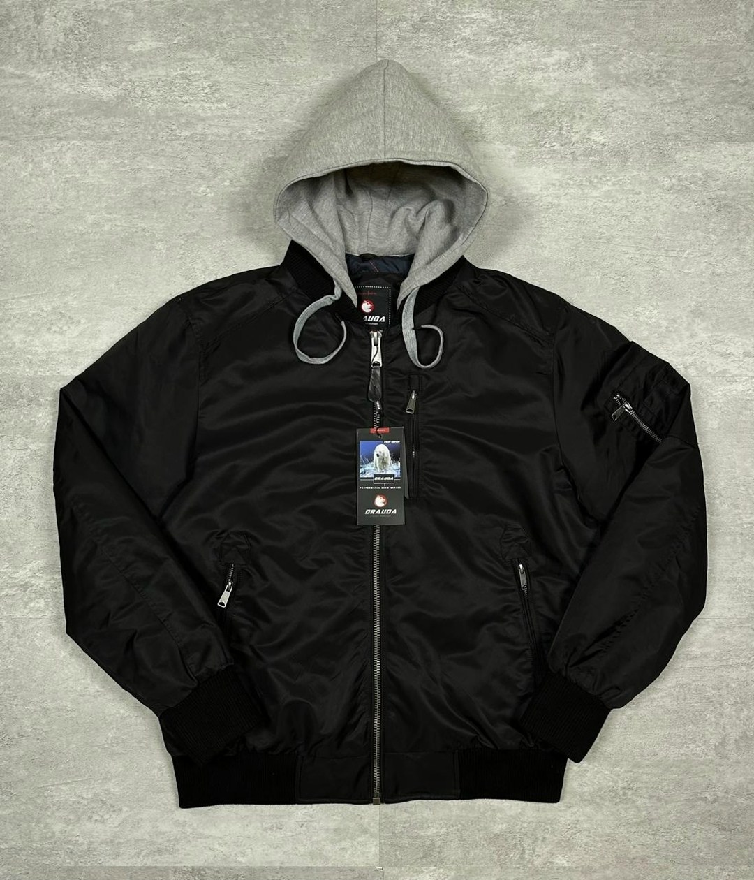 куртка alpha industries ma-1 d-tec, зеленый,куртка бомбер,бомбер с капюшоном,куртка мужская бомбер,куртка