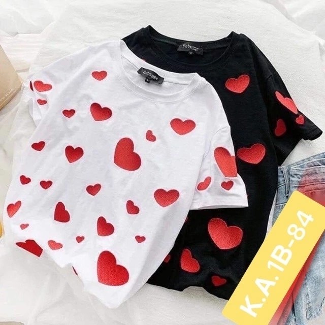 женская футболка,футболка с сердечками,футболки комплект,футболки женская оверсайз,футболки и топы