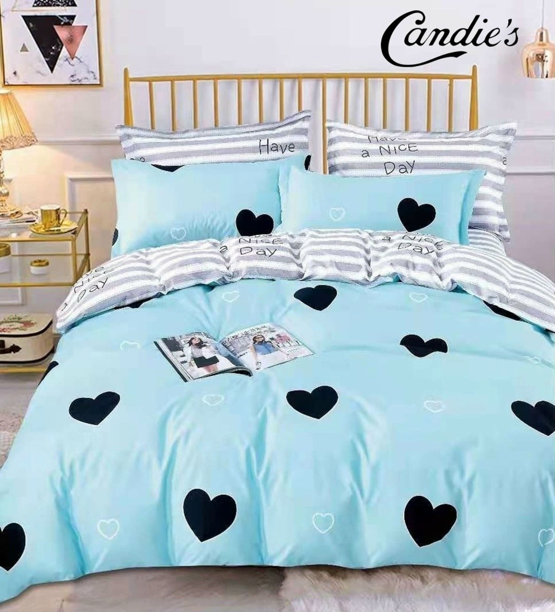 комплект постельного белья из сатина,комплект постельного белья candies,постельное белье айми сатин,евро комплект постельного белья,постельное белье комплект