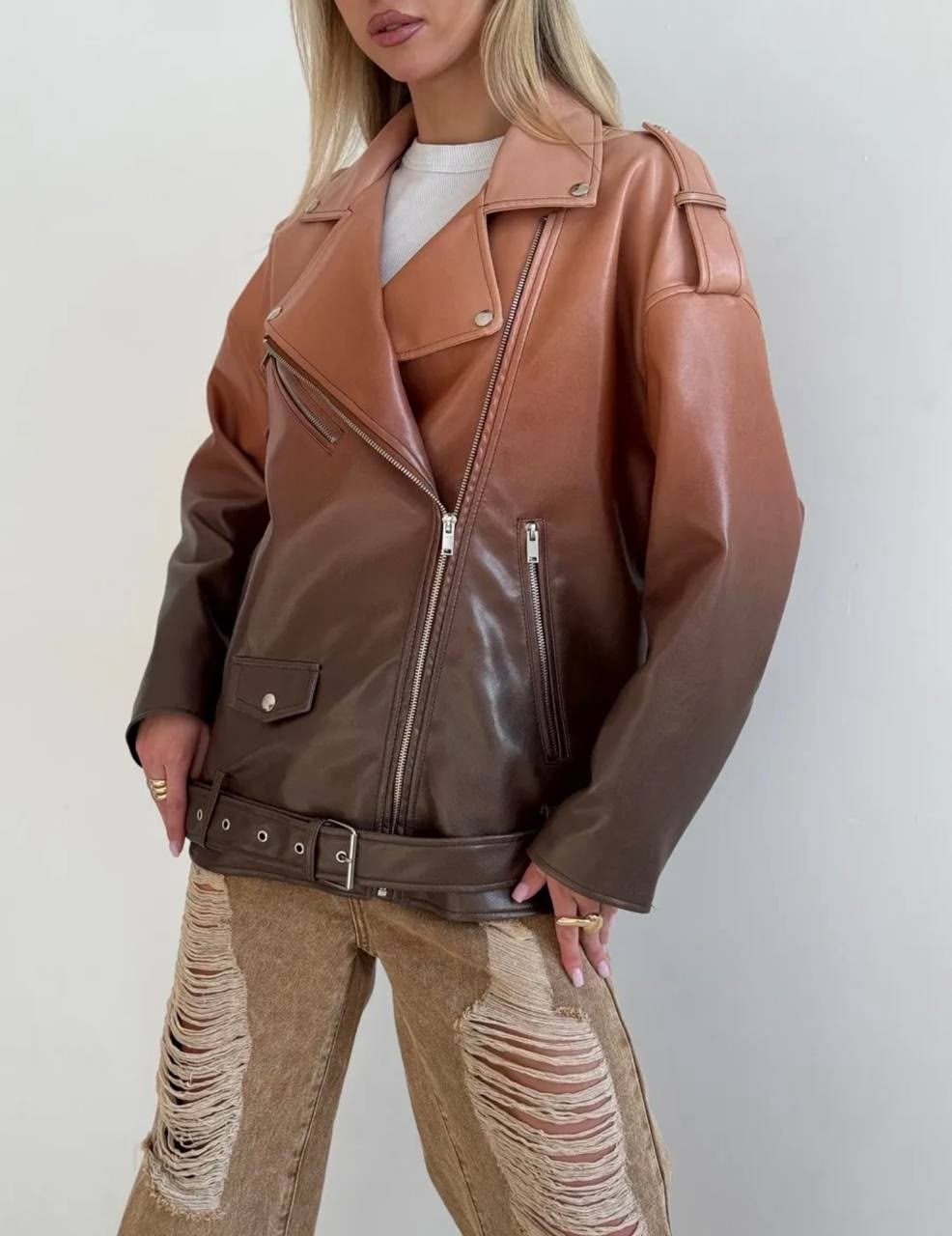 косуха кожаная куртка оверсайз демисезонная,косуха куртка кожаная оверсайз chauzi,кожаная куртка,куртка косуха,кожаная куртка косуха оверсайз