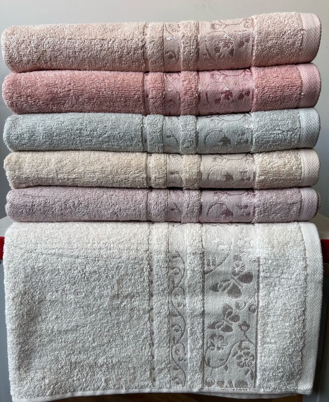 полотенце pupilla single (6 шт.) бамбук (50*90),полотенца махровая,набор полотенец,набор бамбуковых полотенец,набор полотенец 6 шт