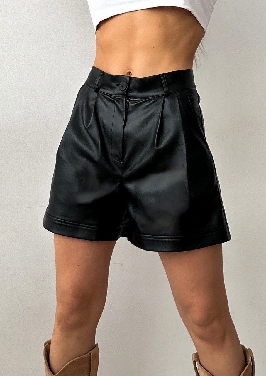 кожаные шорты,женские кожаные шорты,шорты,кожаные шорты матовые,короткие кожаные шорты