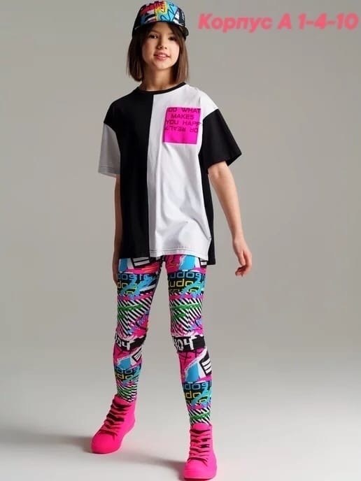 легинсы для девочки playtoday,легинсы с футболкой детские,леггинсы для девочек,легинсы с принтом,легинсы для девочек