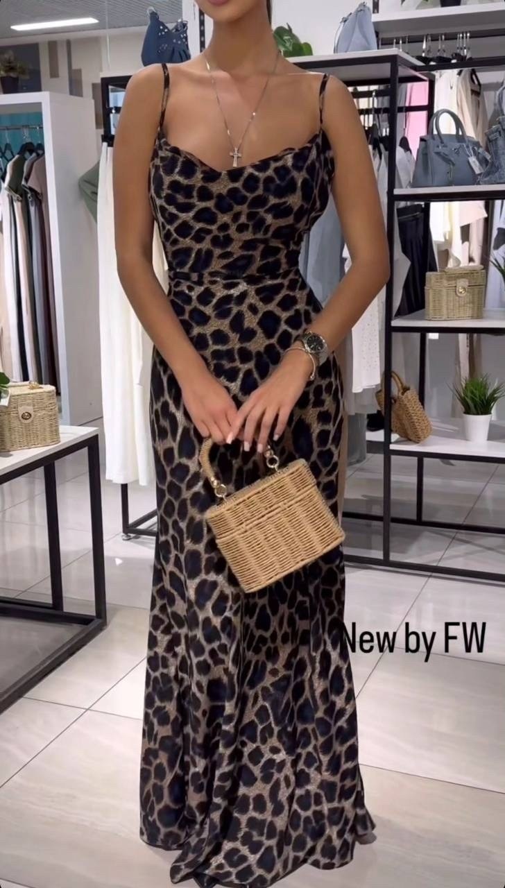 шикарное платье,леопардовое платье,платье леопардовое женское,платье леопард,платье макси с леопардовым принтом