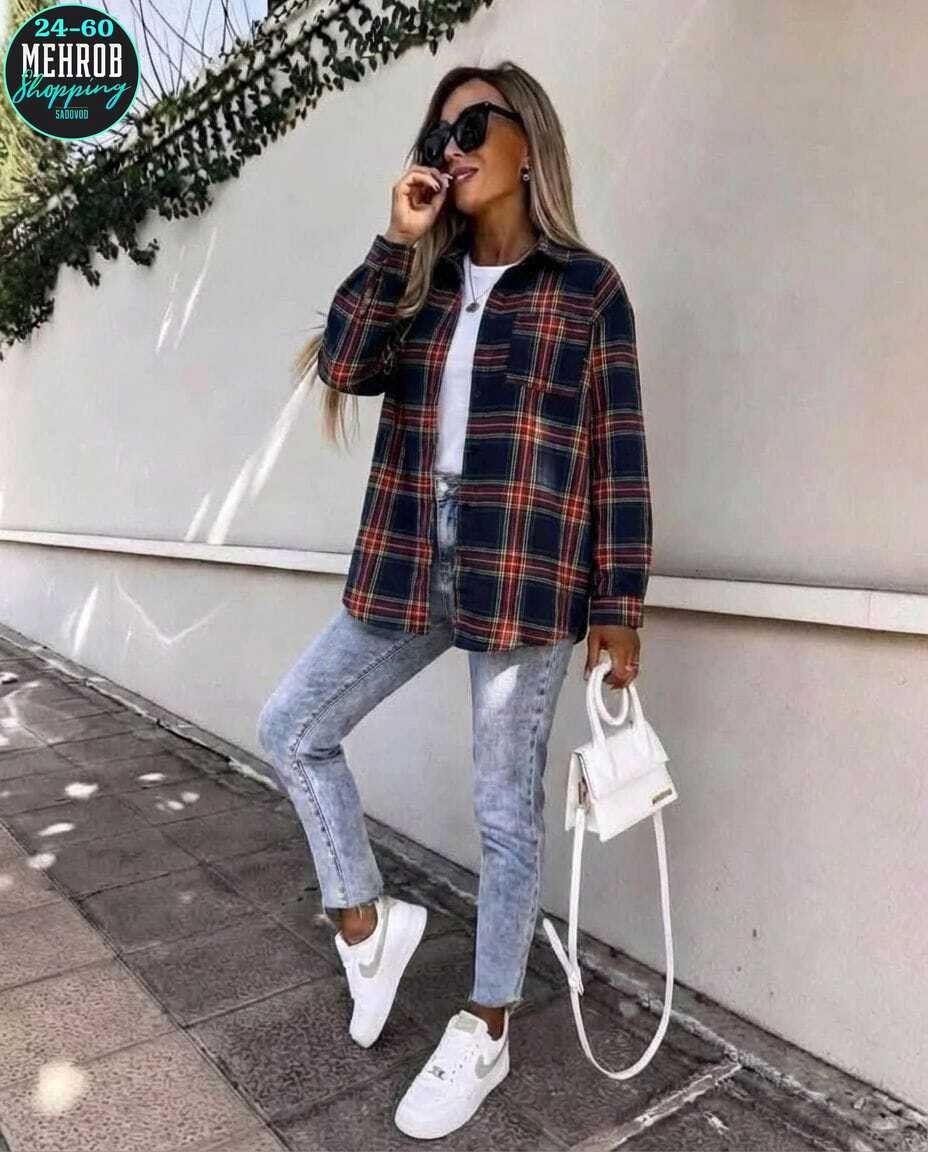 рубашка женская теплая в клетку оверсайз,женская рубашка в клетку,женская клетчатая рубашка,женская рубашка,женская клетчатая рубашка с длинными рукавами