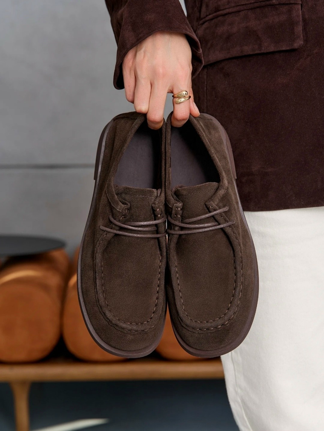 ,лоферы замшевые на шнуровке,лоферы замшевые на шнуровке цвет коричневый,мужская ,женские туфли замшевые