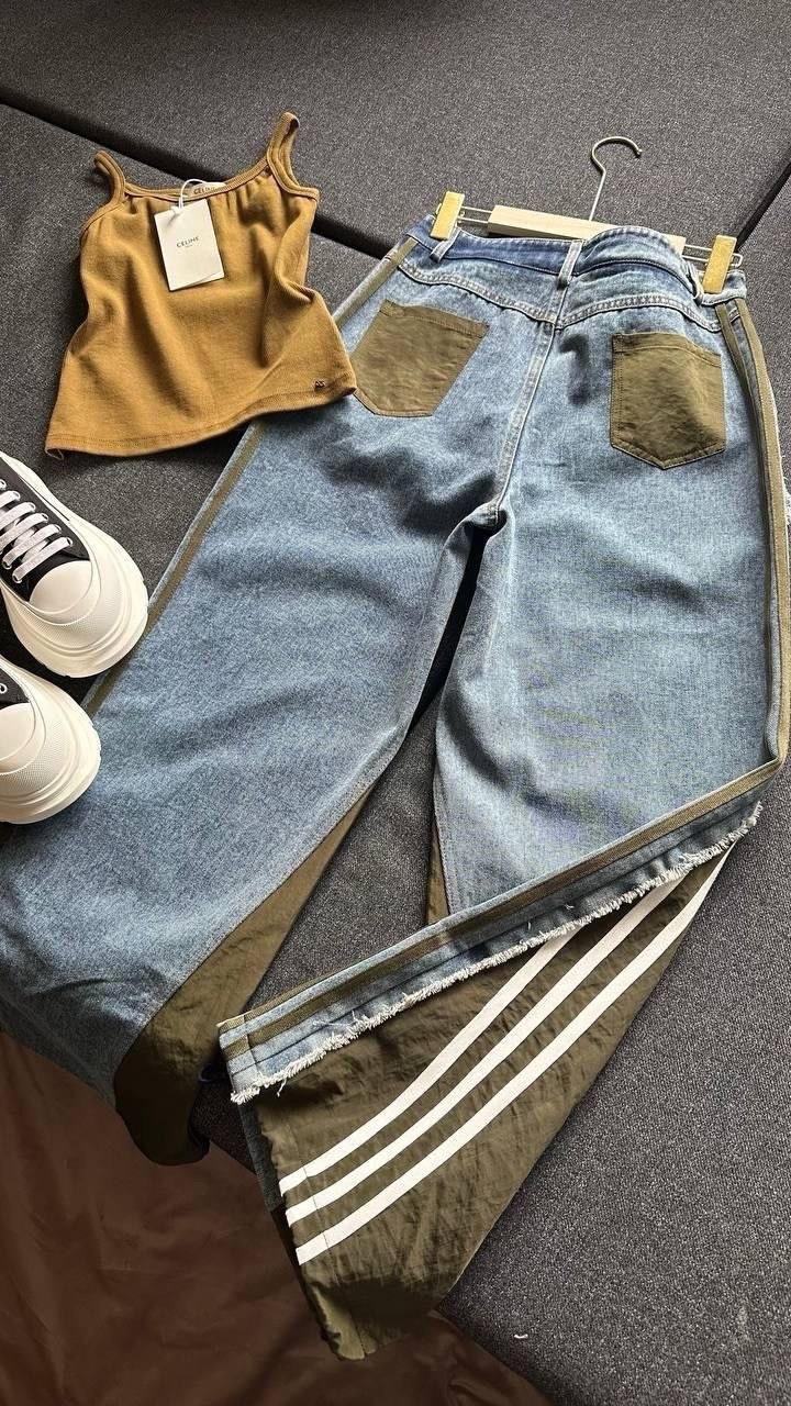 джинсовые брюки,джинсы брюки,комбинированные джинсы,джинсы широкие,модные брюки