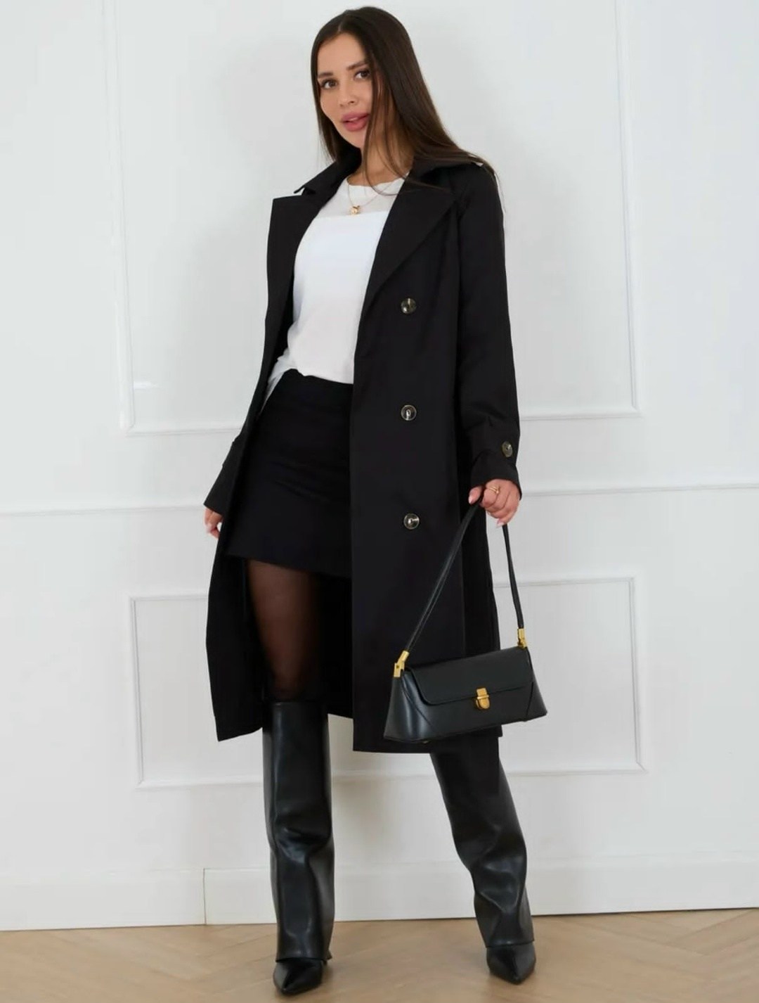 плащ стильный весна длинный тренчкот демисезонный,тренчкот демисезонный,плащ,женский плащ,плащ женский черный