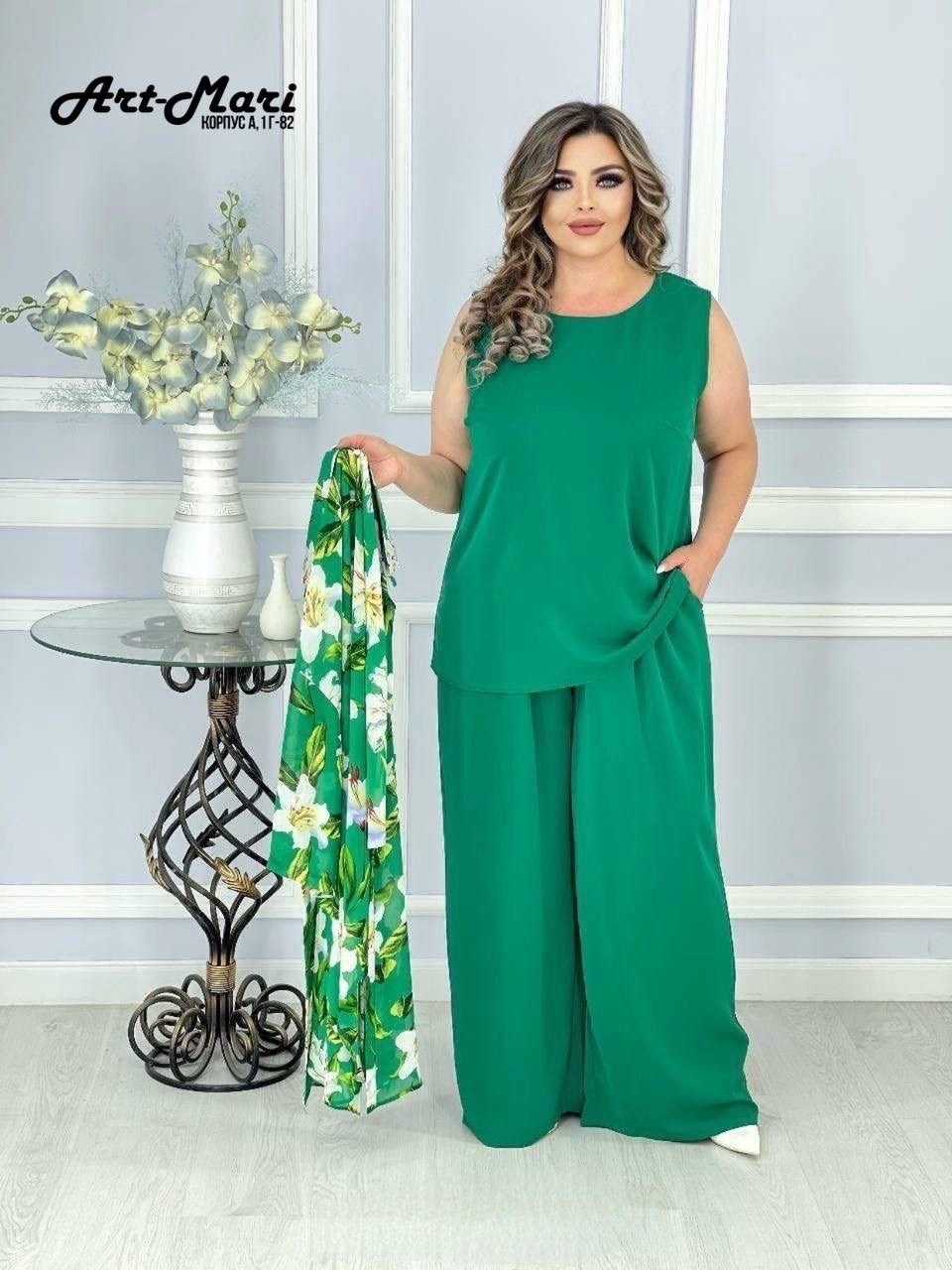 нарядный брючный костюм, больших размеров,женские костюмы,женские костюмы больших размеров,женский брючный костюм