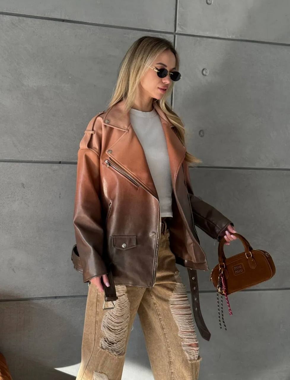 косуха кожаная куртка оверсайз демисезонная,косуха куртка кожаная оверсайз chauzi,кожаная куртка,куртка косуха,кожаная куртка косуха оверсайз