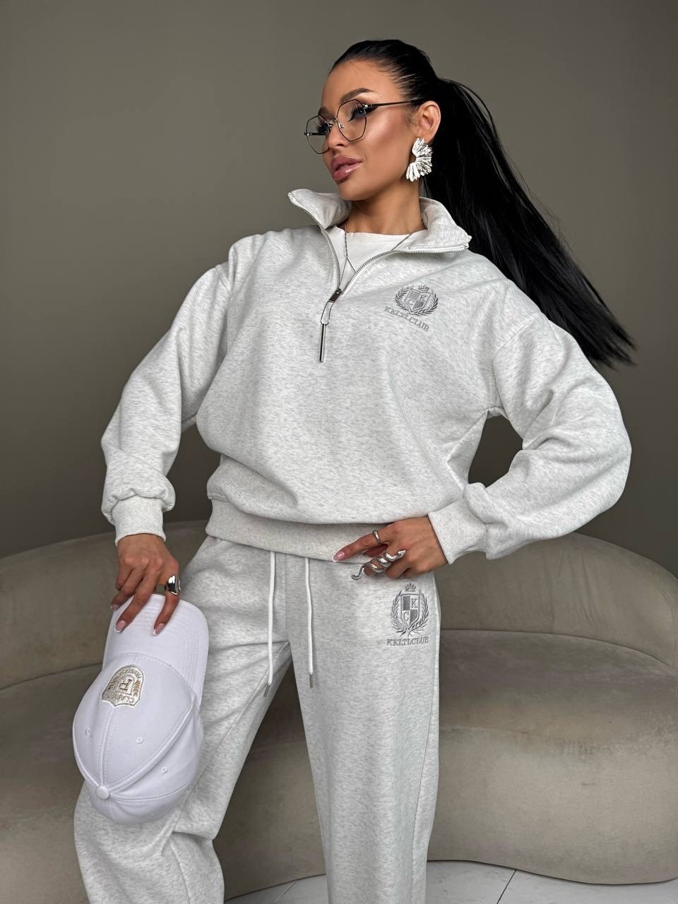 костюм спортивный,спортивный костюм женский на флисе,спортивный костюм женский,костюм спортивный брючный на молнии ос им хаим,женские костюмы