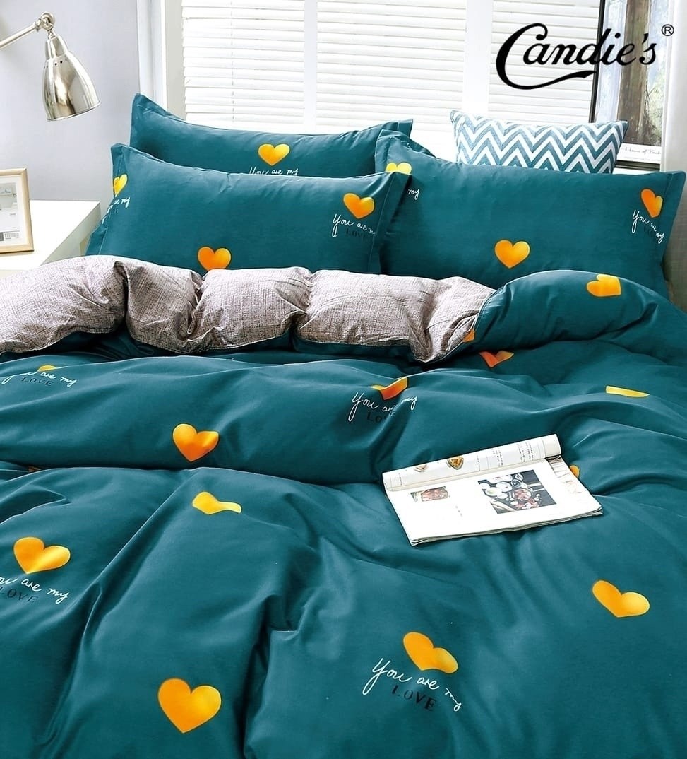 комплект постельного белья из сатина,комплект постельного белья candies,постельное белье айми сатин,евро комплект постельного белья,постельное белье комплект