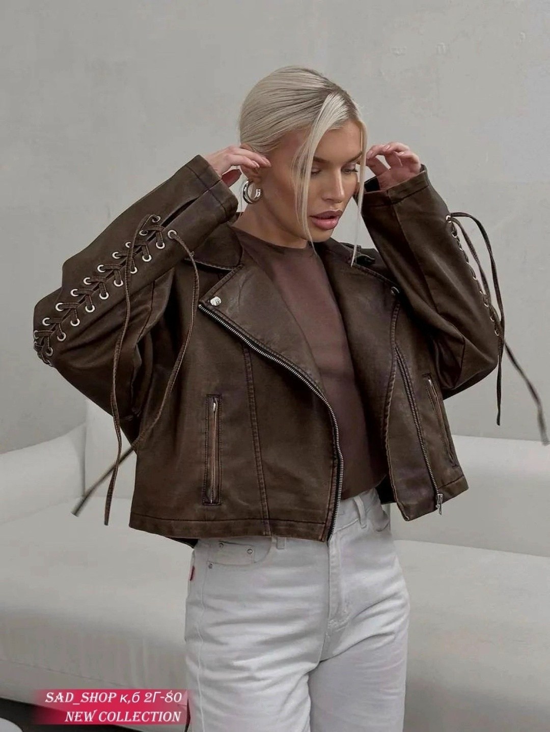 стильная куртка косуха,косуха женская куртка кожаная oversize,косуха со шнуровкой,куртка косуха,косуха куртка кожаная