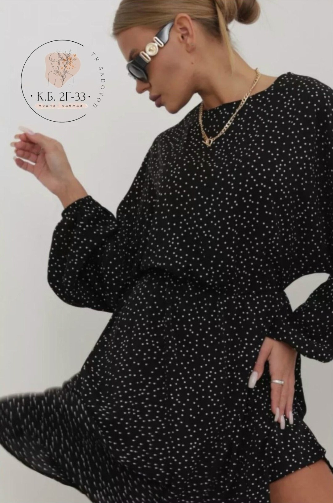 женское платье в горошек,платье женское,платье в горошек,черное платье,платье женское черное