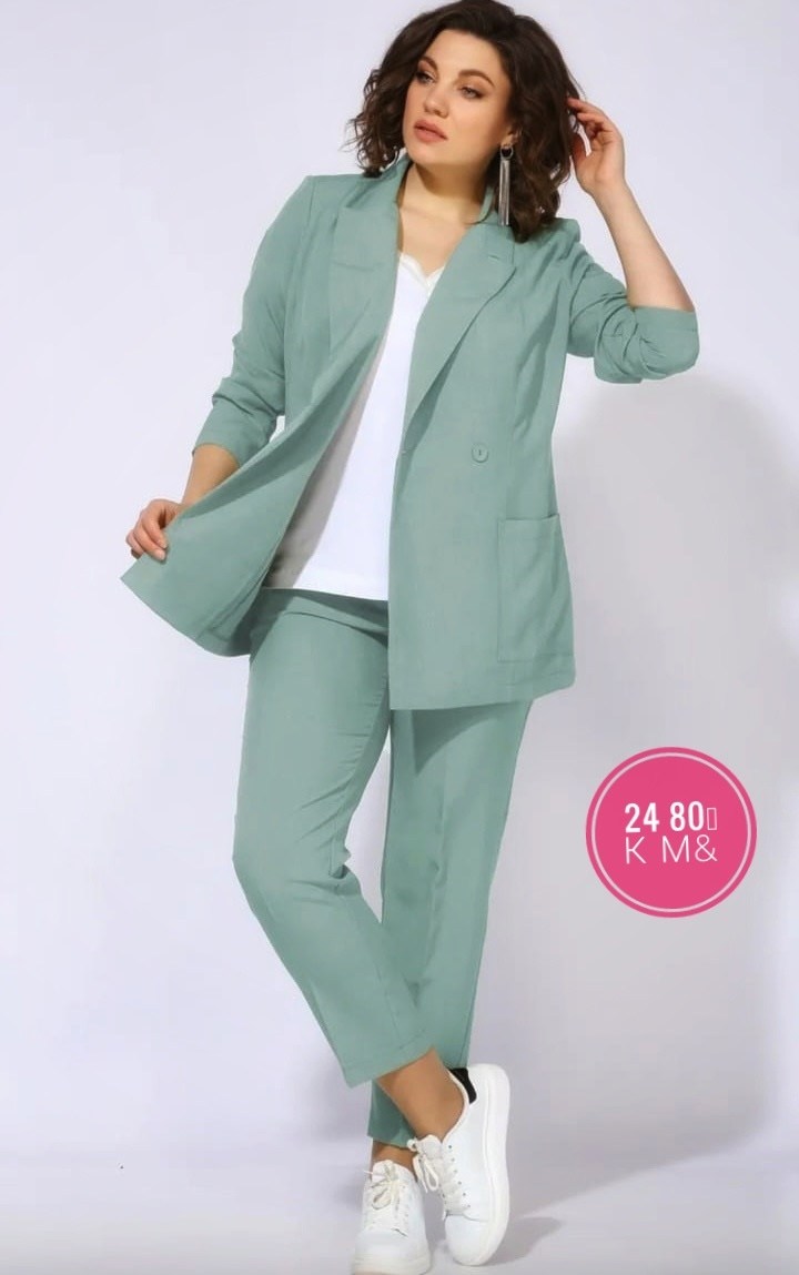 брючный костюм белэльстиль 785/596 мята,брючный костюм белэльстиль 785+596 мята,брючные костюмы женские,костюм брючный летний,женские костюмы