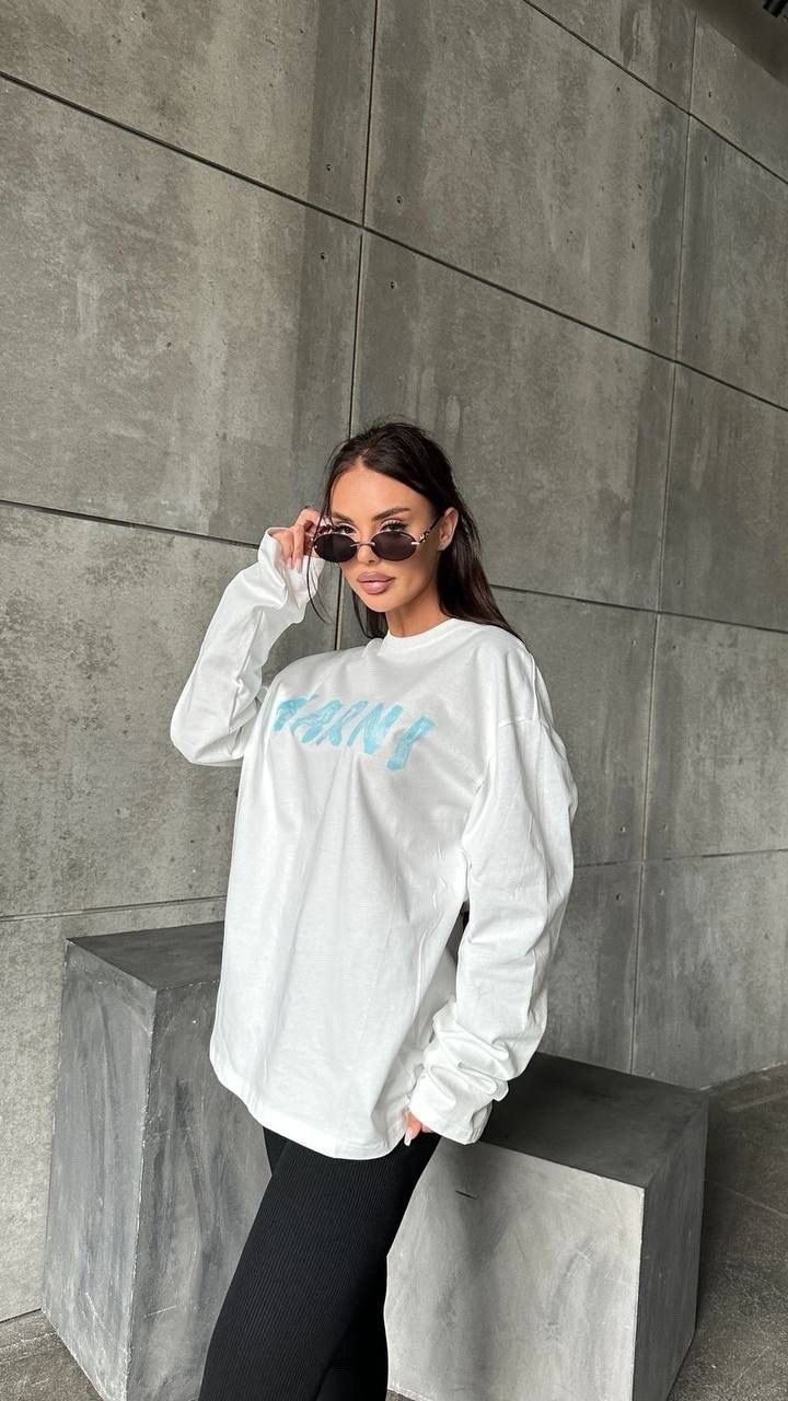 лонгслив оверсайз y2k с принтом young & dynamic,лонгслив оверсайз сливочный с принтом assertive,женская кофта,лонгслив оверсайз,лонгслив с принтом оверсайз