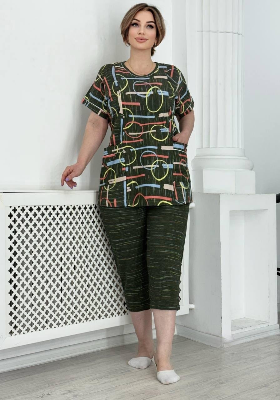 домашний костюм с бриджами,женский костюм с бриджами,костюм женский,костюм трикотажный,костюм с бриджами