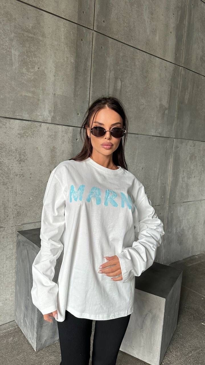 лонгслив оверсайз y2k с принтом young & dynamic,лонгслив оверсайз сливочный с принтом assertive,женская кофта,лонгслив оверсайз,лонгслив с принтом оверсайз