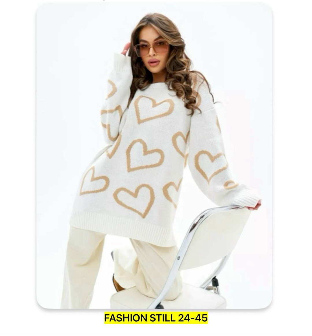 свитер с сердечками,джемпер с сердечками,shein qutie heart pattern drop shoulder sweater,свитер с узорами,модные свитера