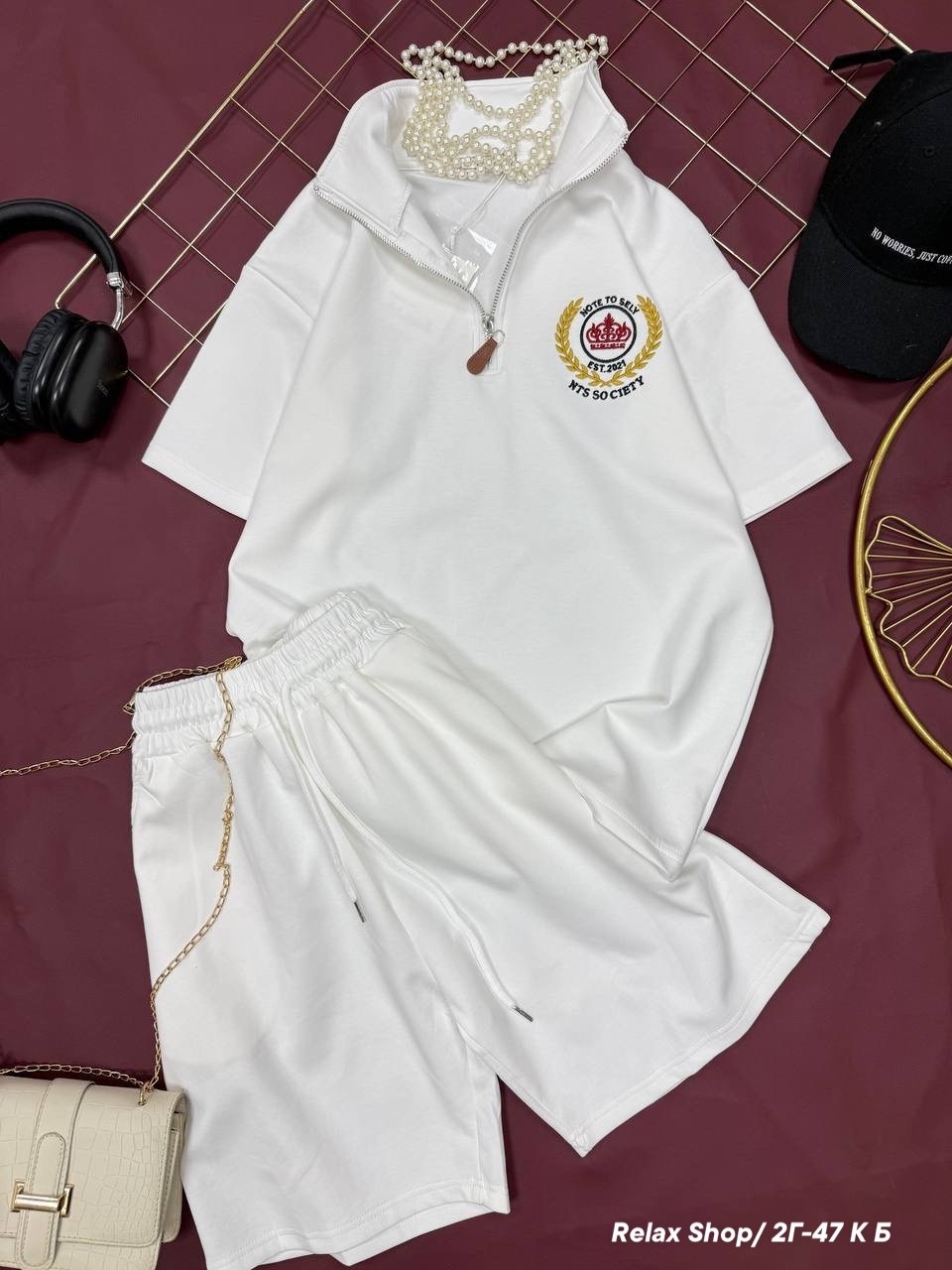 костюм с шортами и футболкой поло летний insomand,женский костюм,спортивный костюм женский,костюм женский летний спортивный,костюм женский серый