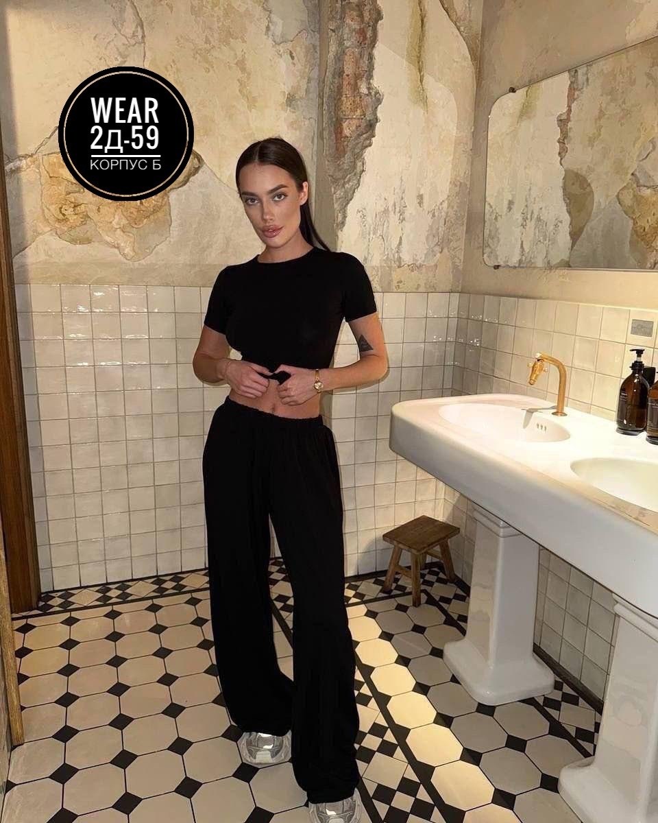 домашние костюмы,костюм женский,костюм с кроп топом,широкие брюки,костюм лапша с брюками