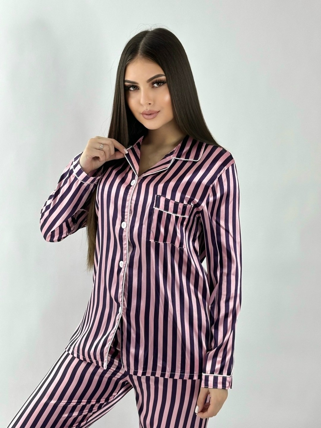 женская пижама,пижама шелк,домашний костюм,пижама комплект,пижама женская с рубашкой