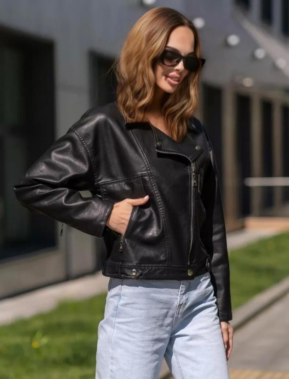 куртка кожаная косуха oversize,куртка косуха,косуха кожаная оверсайз укороченная my wear,куртка косуха женская,куртка косуха кожаная