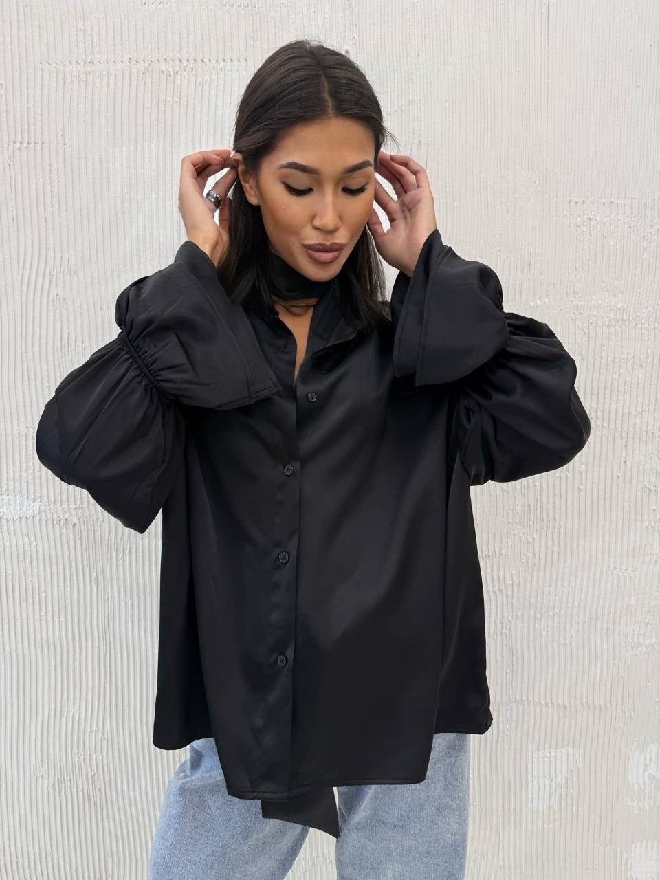 женская рубашка,блуза,черная рубашка женская,рубашка,рубашка оверсайз черная