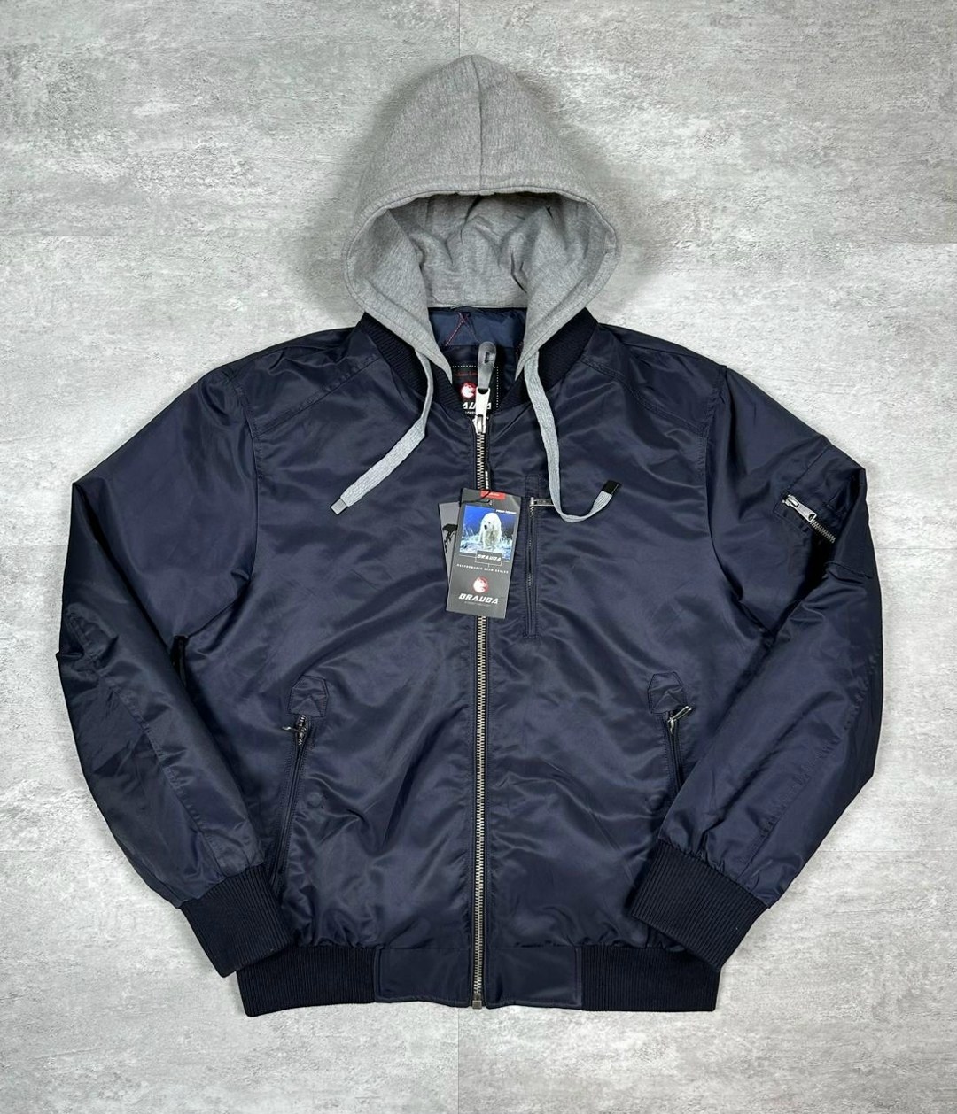 куртка alpha industries ma-1 d-tec, зеленый,куртка бомбер,бомбер с капюшоном,куртка мужская бомбер,куртка