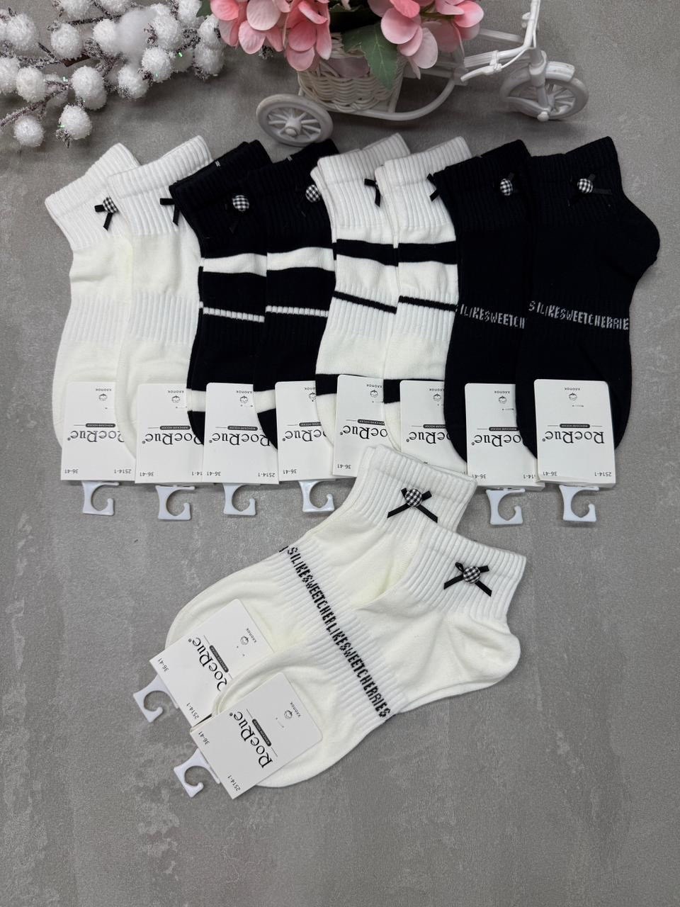 носки женские,носки женские 10 пар,носки женские короткие набор,носки мода,носки женские короткие набор 10 пар