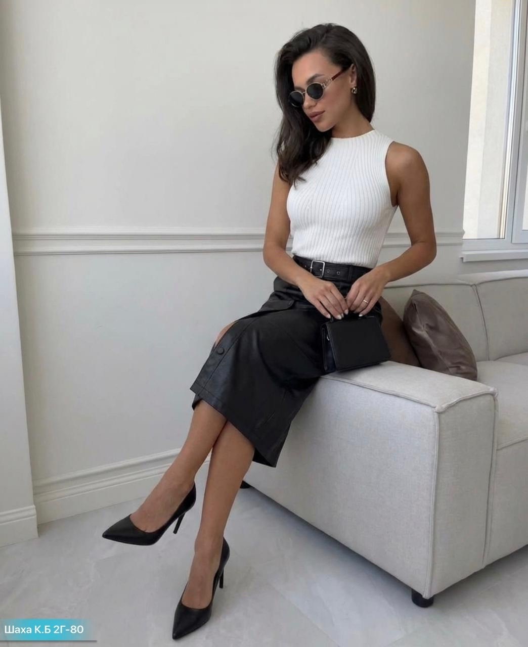 юбка кожаная миди,кожаная юбка,юбка из экокожи,юбка миди,образ с кожаной юбкой