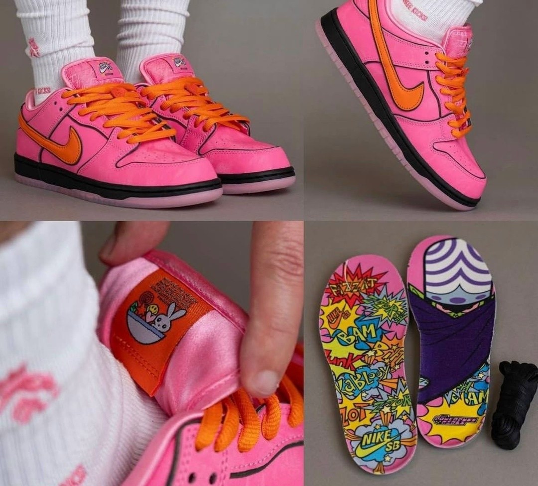 кроссовки nike sb dunk low x the powerpuff girls,кроссовки найк,кроссовки,nike dunk powerpuff girls,nike sb dunk low