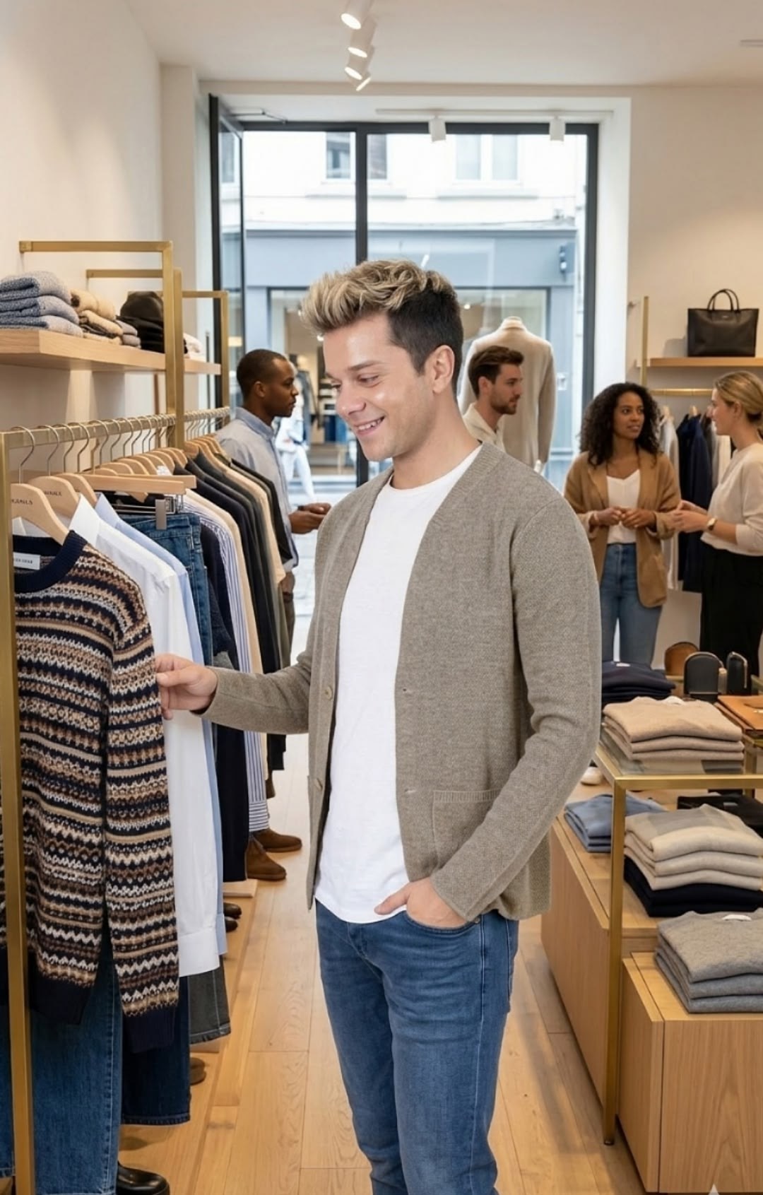 мужской трикотажный кардиган кэмел,мужской кардиган,мужской вязаный кардиган,кардиган айvа мужской,кардиган для мужчин