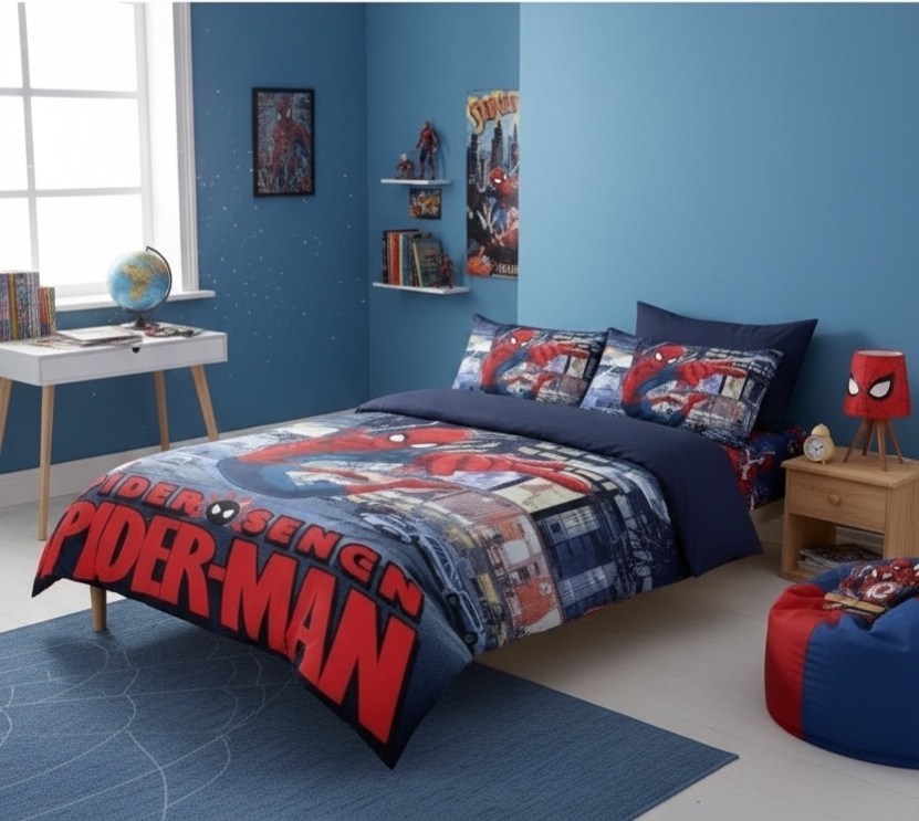 постельное белье спайдермен детское,постельное бельё человек-паук 1.5 сп,постельное белье "человек паук",детское постельное белье "человек паук",постельное белье для детей человек-паук великий 1,5 сп