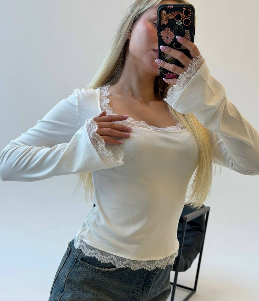 кофта с ажурными рукавами нарядная gapparrel,женская кофта,кофта с ажурными рукавами,кофта с кружевными рукавами,топ женский