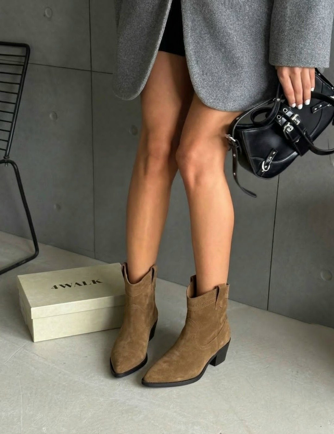 казаки осенние premiumshoes 258751177,казаки натуральная замша,казаки женские,замшевые казаки,ботинки казаки женские