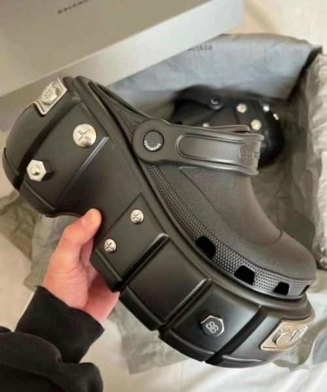 кроксы баленсиага,сабо balenciaga,сабо баленсиага кроксы,мужские сабо hardcrocs на платформе x crocs balenciaga,