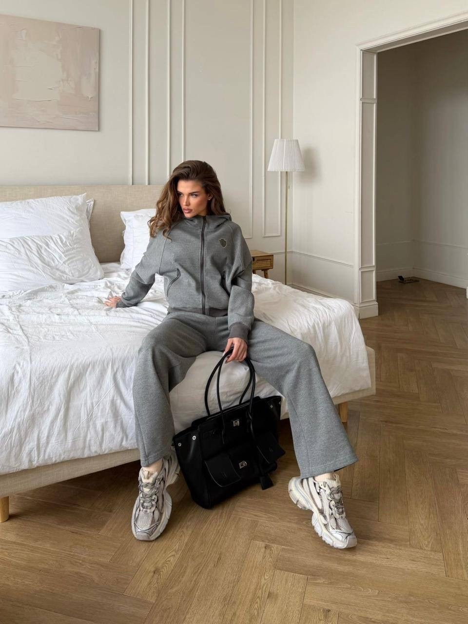 костюм деним с кофтой на замке и брюками aisha comfort,костюм деним с кофтой на замке и брюками aisha comfort цвет серый,костюм деним с кофтой на замке и брюками aisha comfort 262933672,женский костюм