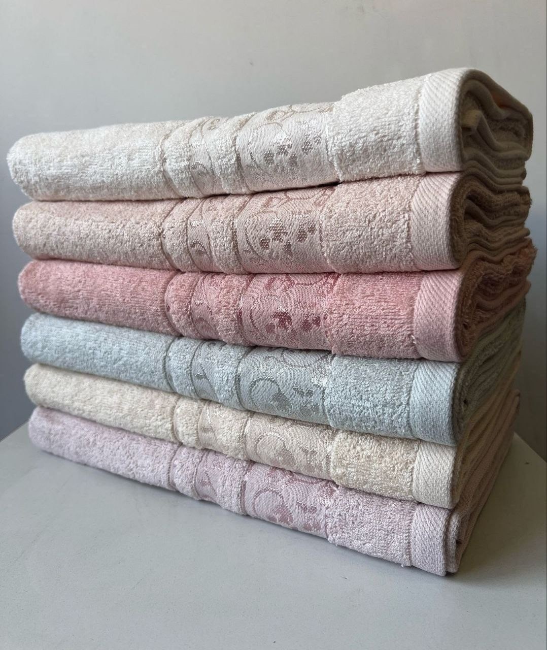 полотенце pupilla single (6 шт.) бамбук (50*90),полотенца махровая,набор полотенец,набор бамбуковых полотенец,набор полотенец 6 шт