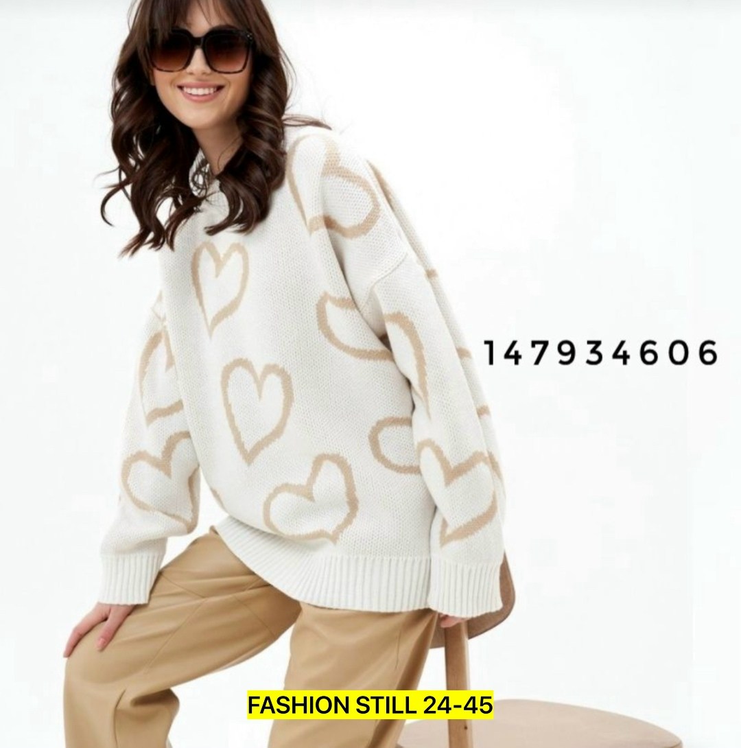 свитер с сердечками,джемпер с сердечками,shein qutie heart pattern drop shoulder sweater,свитер с узорами,модные свитера