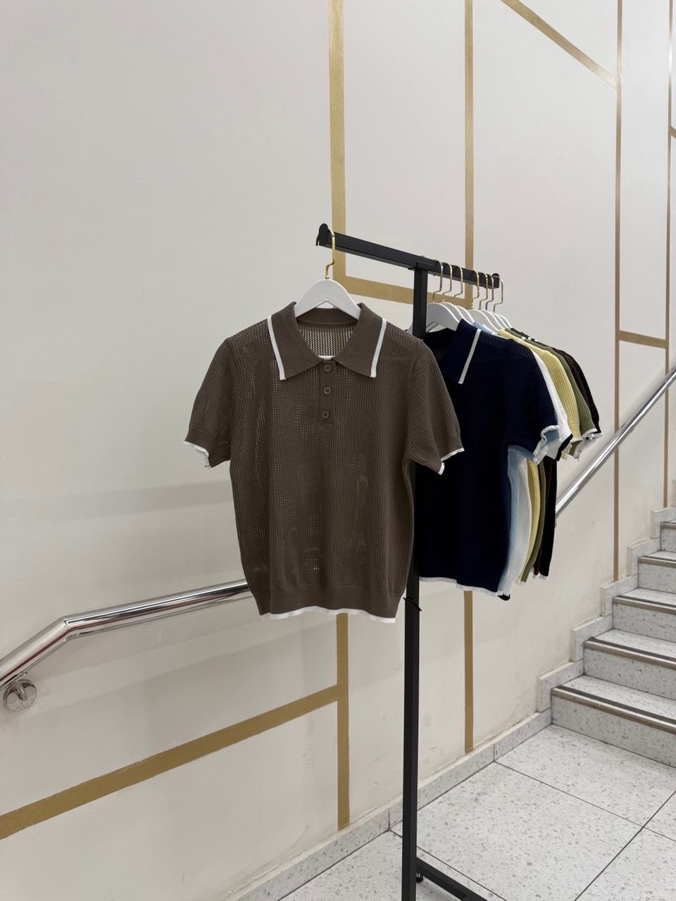 трикотажная рубашка поло с короткими рукавами,кофта женская,трикотажная рубашка,кофточка,модная одежда