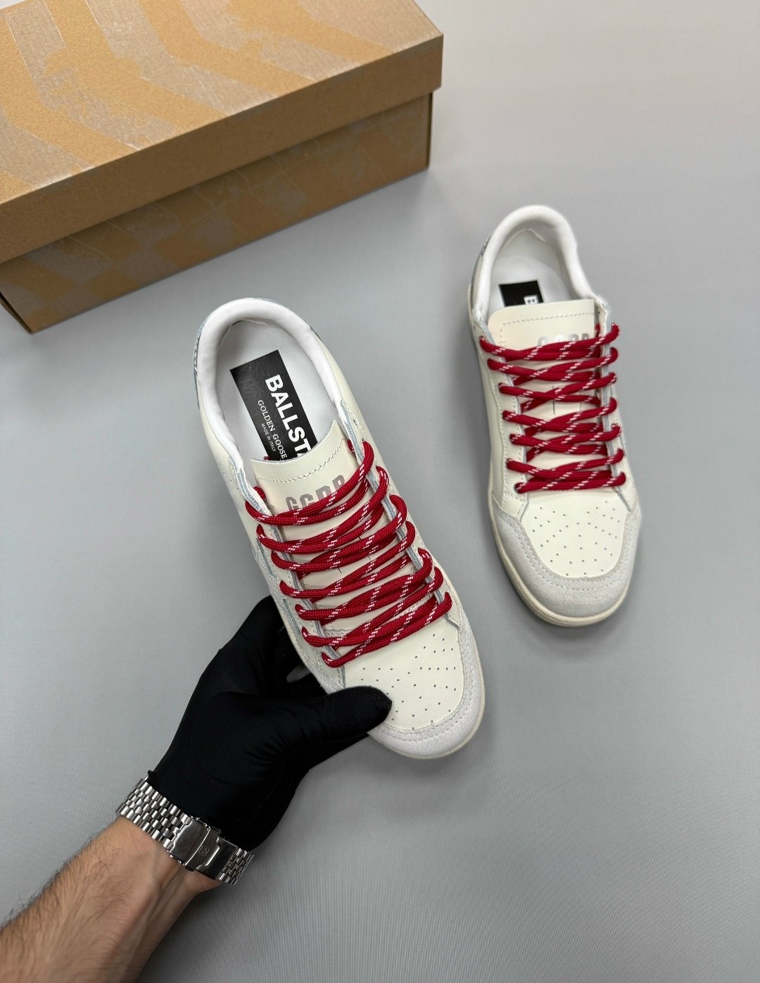 кроссовки golden goose ball-star low белый красный,кроссовки golden goose,кеды golden goose "ball star" красные,кроссовки golden goose ball star,кеды golden goose