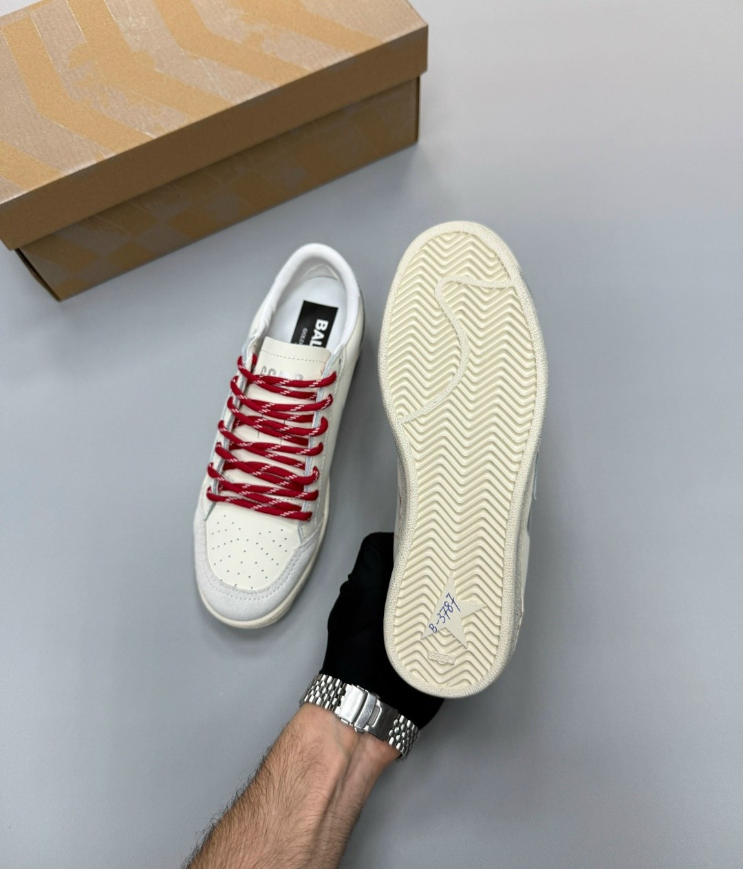 кроссовки golden goose ball-star low белый красный,кроссовки golden goose,кеды golden goose "ball star" красные,кроссовки golden goose ball star,кеды golden goose