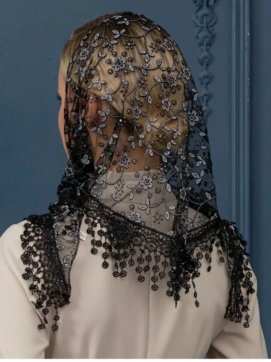 платок для храма,платок на голову для храма на шею в церковь,косынка ажурная,косынка женская,кружевная косынка