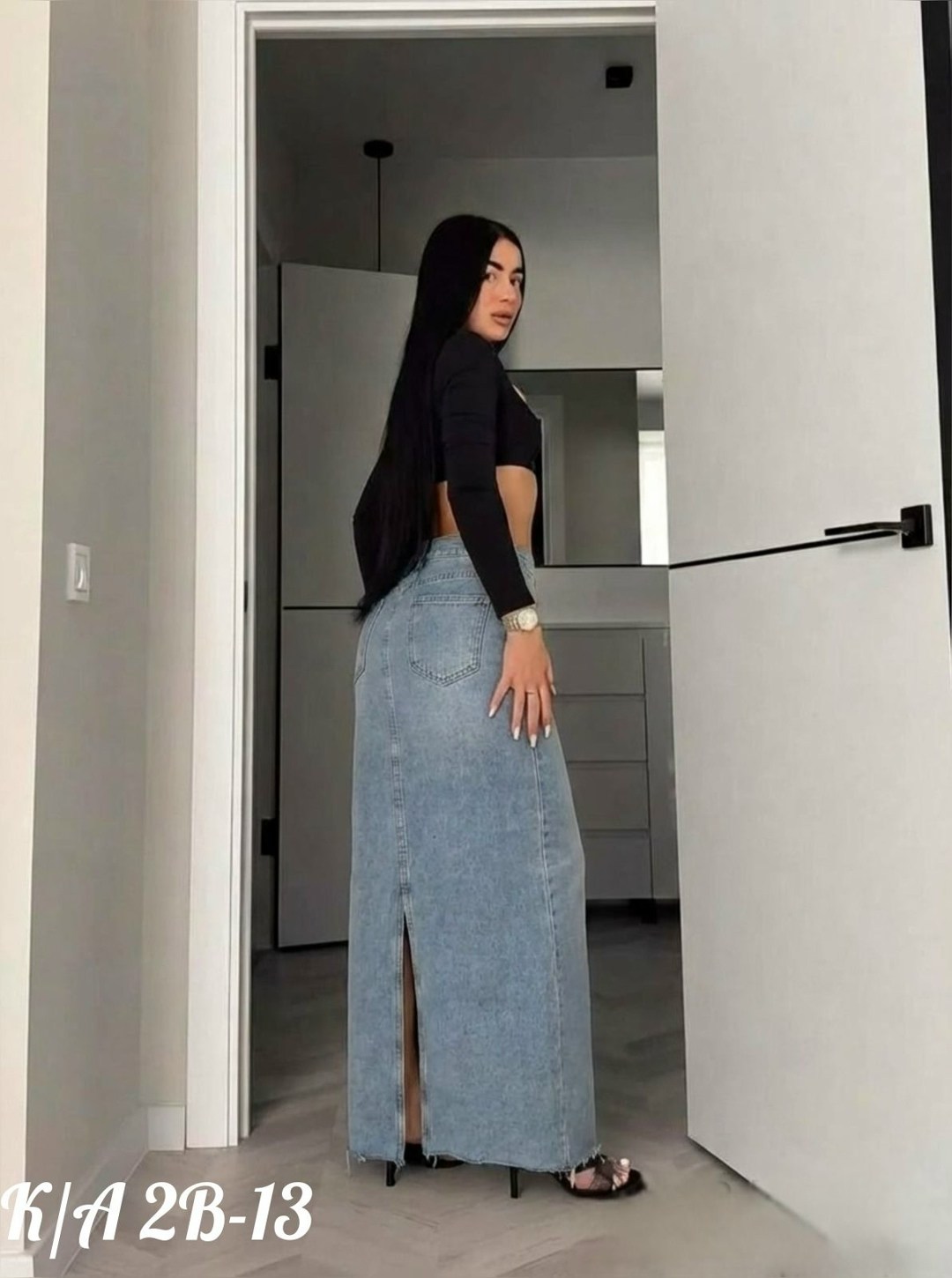 длинная джинсовая юбка с разрезом спереди,длинная джинсовая юбка,джинсовая юбка,джинсовая юбка макси,джинсовая юбка с разрезом