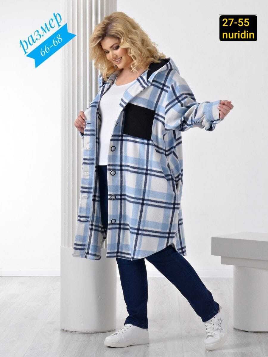 кардиган в клетку больших размеров,рубашка женская в клетку больших размеров,кардиган в клетку,рубашка женская в клетку большой размер unigma,кардиган клетка серо-голубой