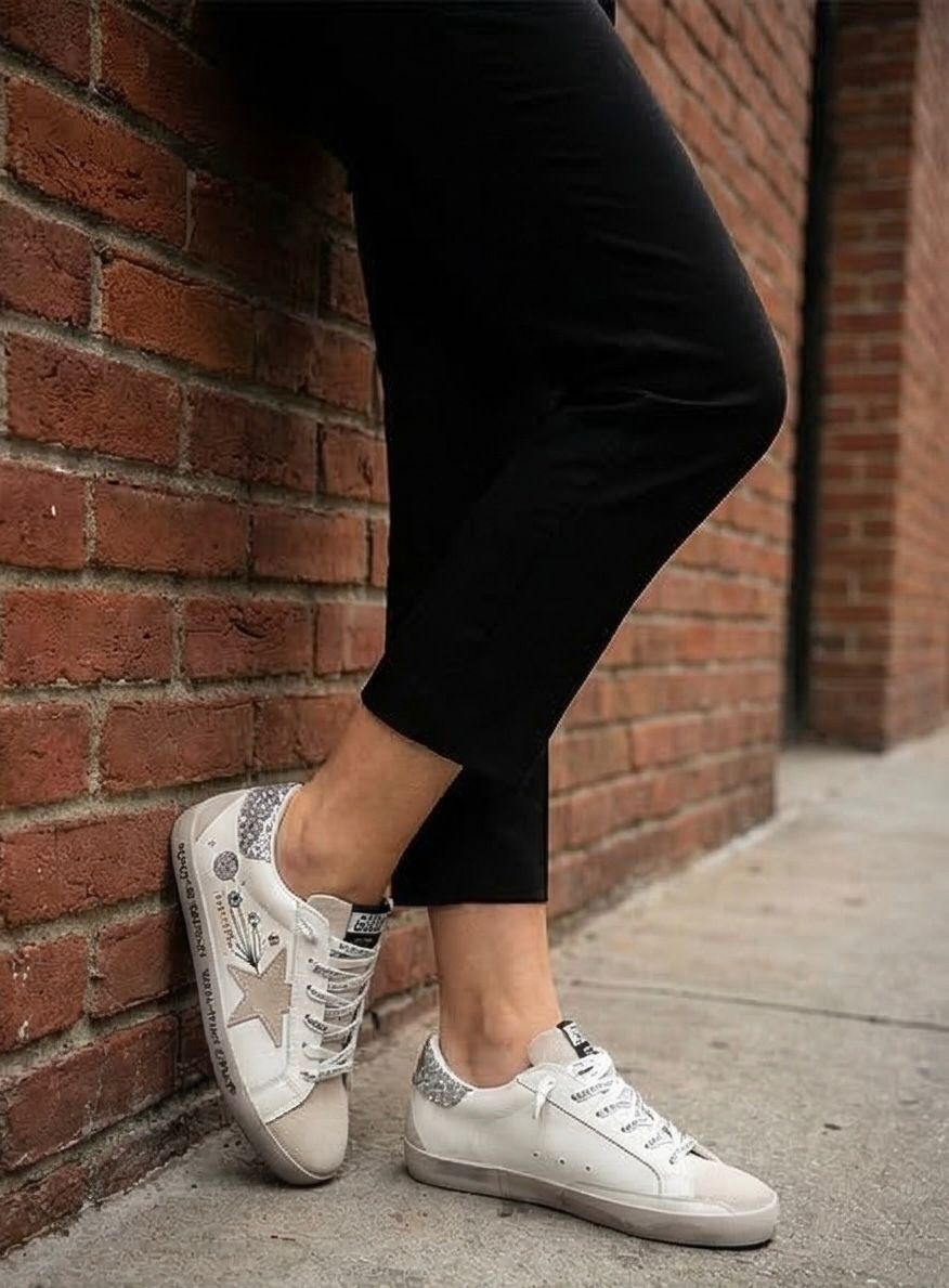 кроссовки golden goose,super star leather sneakers in white golden goose,sneaker golden goose,golden goose mid star,