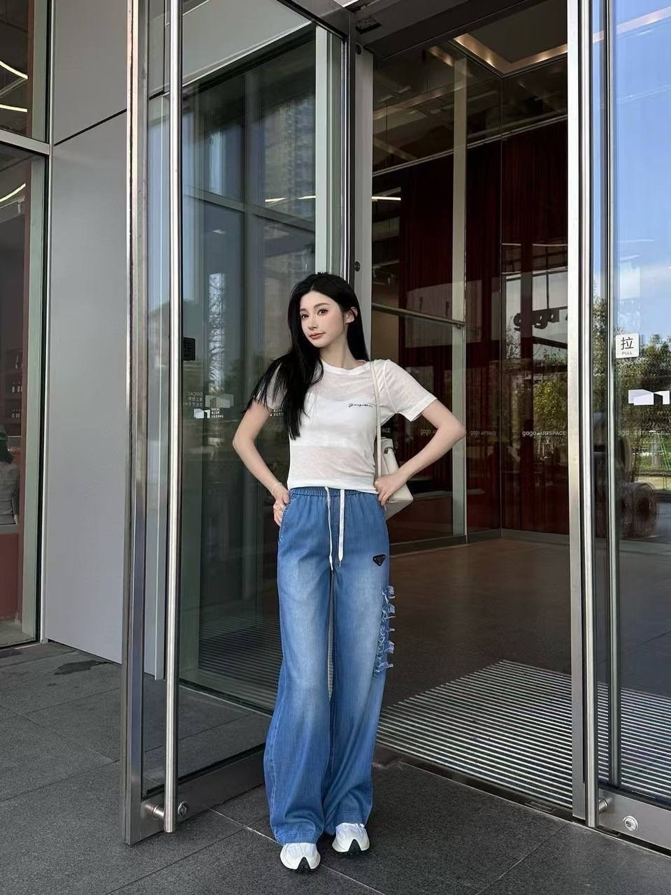 джинсы celine,джинсы женские,широкие джинсы,джинсовые брюки,женские джинсы chanel повседневная модные свободные прямые джинсы